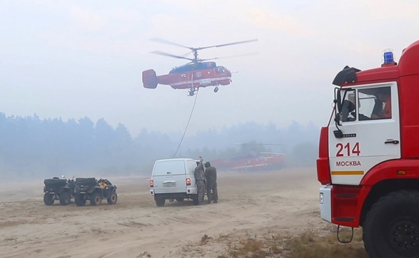 Лесной пожар в Рязанской области, а паленым запахло в Москве